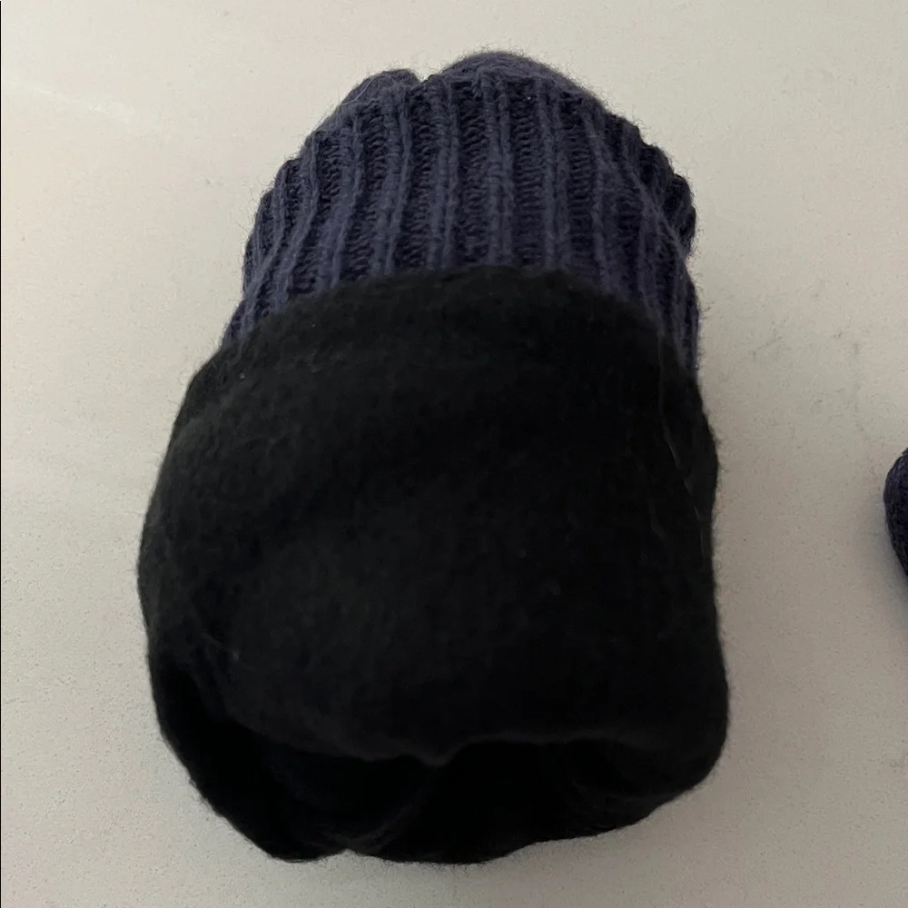 Hanna Andersson Navy and Gray Kids Mittens